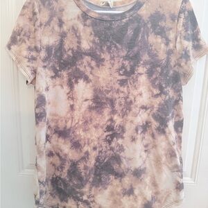Stylish Tie-Dye Short Sleeve Top